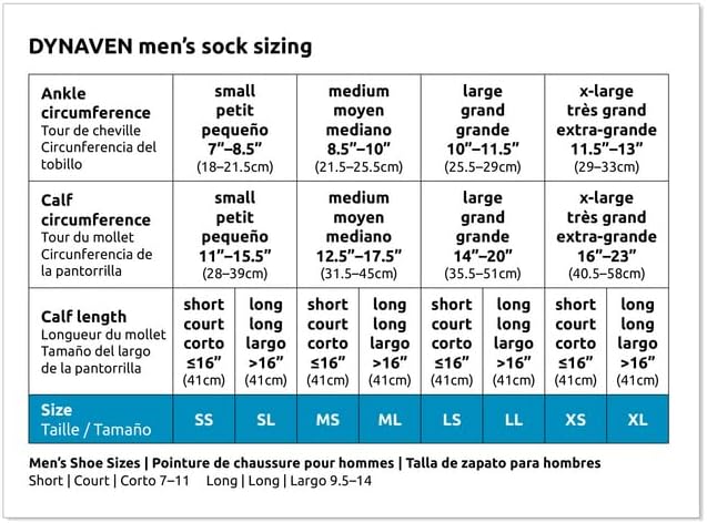 SIGVARIS Men’s DYNAVEN Closed Toe Calf-High Socks 30-40mmHg - Small Short - Light Beige