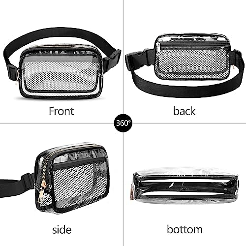 VOROLO Fanny Pack For Women And Men Crossbody Bag Belt Bag with Adjustable Strap Graduation Gifts Clear Grey-1