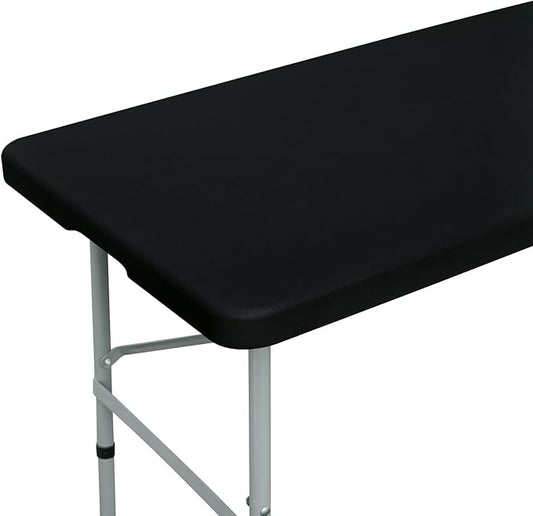 NEWISHER Fitted Rectangle Tablecloth 36 x 60 Inch Elastic Table Cloth Stretch Spandex Table Cover Black Washable Polyester Table Top Cap Cover for Dining Picnic Camping Indoor and Outdoor
