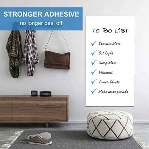 AFMAT PP06 White Board Wallpaper, Whiteboard Roll, Stick on White Boards for Wall, 1.5x11ft Peel and Stick Dry Erase Roll, Stain-Proof, Super Sticky Whiteboard Sticker for Wall/Table/Door, 2 Rolls