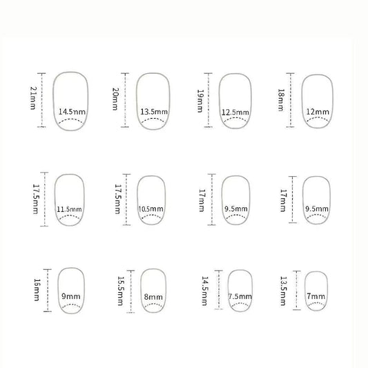 C.Z.Z.T.T.NAILS Metallic Blue Press On Nails, Demon Design False Nails with Cat Eye Effect, Reusable Artificial Nail Tips, 24 Pieces