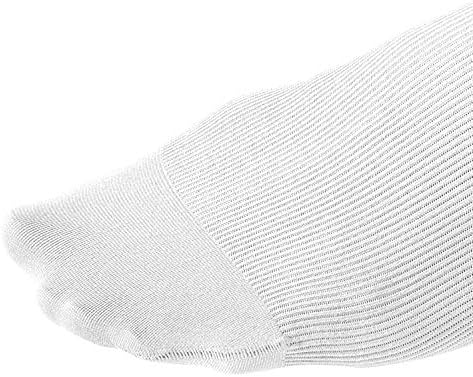 JOBST for men knee high 15-20 mmHg Compression Socks, Closed Toe, Small, White