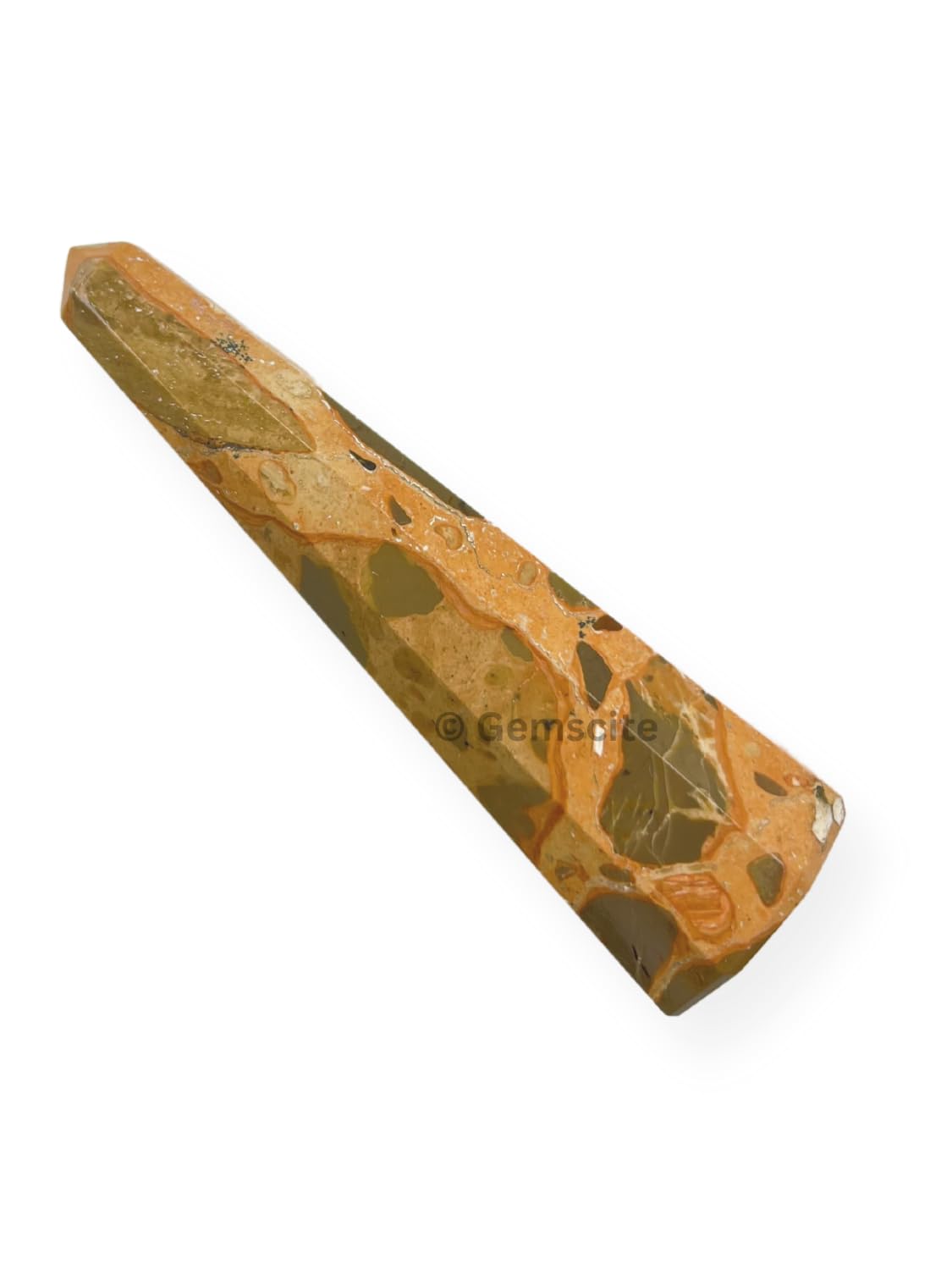WholesaleGemShop 3 Inch (70 mm) Gemstones Leopard Skin Obelisk Tower Jumbo Facet Aura Rock Crystal Natural Polished Earth Wand Spirit