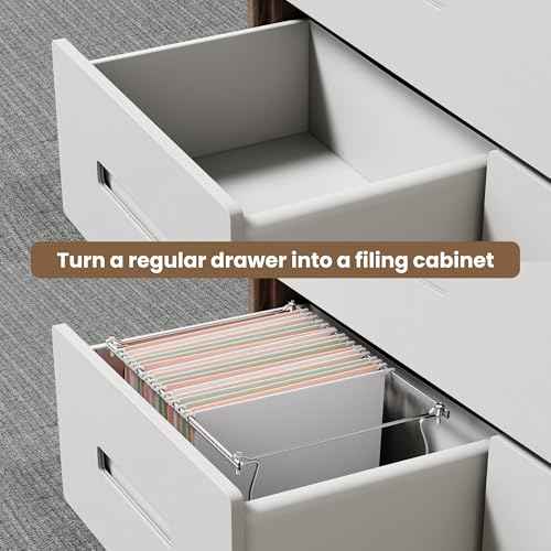 SUNEE Hanging File Folder Frame, Letter Size Files Holder Bars 17.5 Inches, Set of 1