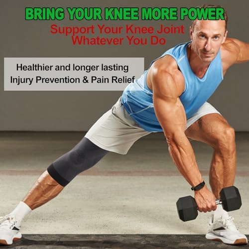 KEKING Orthopedic Brace for Tendinitis, Arthritis, ACL, MCL, Injury Recovery, Meniscus Tear, Knee Pain, Aching Knees, Patellar Tendonitis and Arthritis, Knee Compression Sleeves 2 Pack, Black XXL