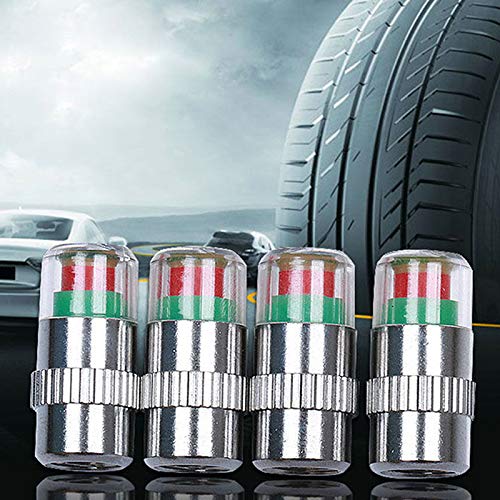 Tire Pressure Monitor Valve Stem,Baceyong 4Pcs Set Car Wheel Pressure Caps 36 PSI Tire Air Monitor Tyre Sensor Valve