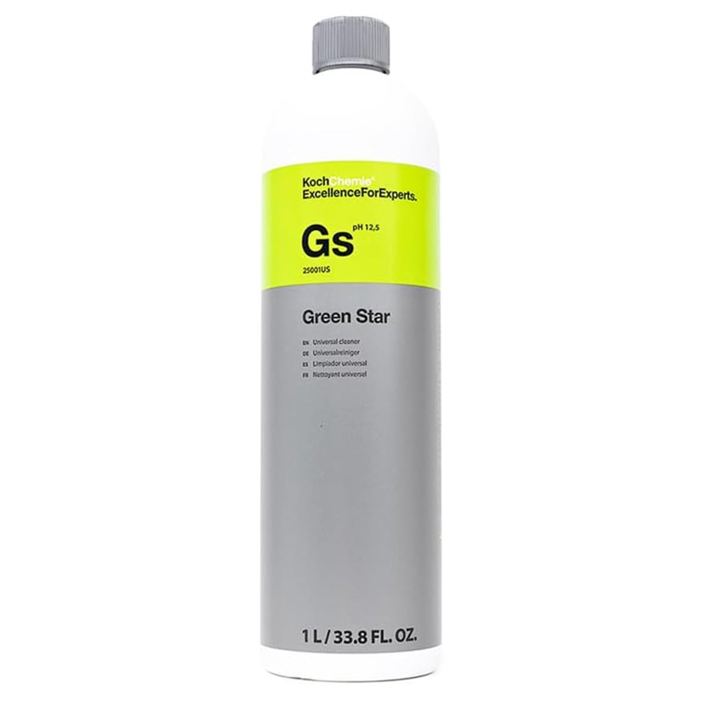 KOCHCHEMIE Green Star - Highly Concentrated Universal Cleaner; NTA, Phosphate, and Solvent Free, Clean Auto Interiors and Exteriors, Engines, Commercial, Home, and Industrial Use (1 Liter)