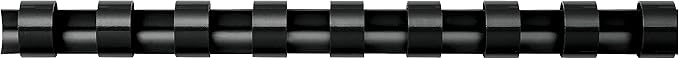 Fellowes "Fellowes 52327, Plastic Combs - Round Back, 100 Pack, Black, "5/8"",120 Sheet Capacity"