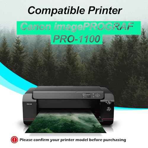 PFI-4100 PGY Ink Cartridge 80ml Pigment PFI 4100 Ink Tank Replacement for Canon imagePROGRAF PRO-1100 Printer (1-Pack, Photo Gray)