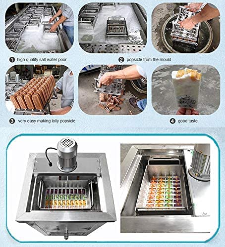 Kolice Commercial Single Mould Popsicle Machine,Ice pop Sticks Maker, Ice Lolly Machine, Ice Lollipop Machine -30 pcs/Mold Set,110ML/each Stick