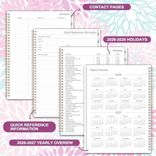 2026 Planner - 9'' x 11'' Calendar Planner 2026, Jan. 2026 - Dec. 2026, Planner Weekly and Monthly, Large Planner 2026 with Monthly Tabs, Inner Pocket