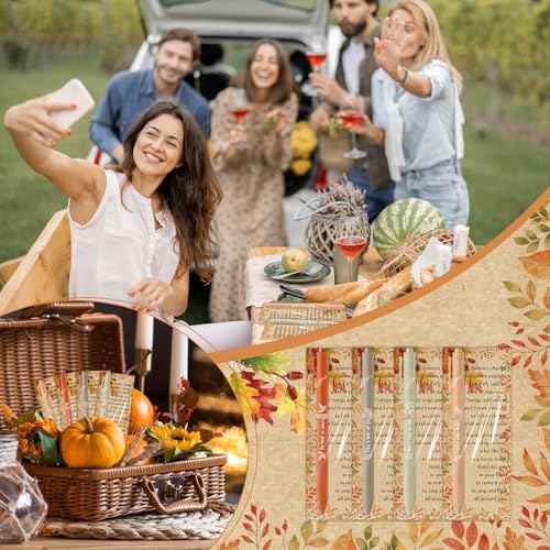 200 Sets Thanksgiving Gifts Bulk Thanksgiving Party Favors Fall Ballpoint Pen Autumn Greeting Thank You Poem Cards Motivational Fall Gifts for Coworkers Employee Teacher Women Friends