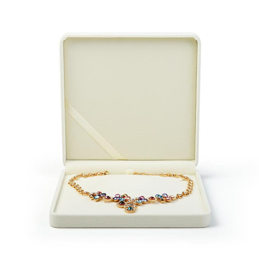 Oirlv Velvet Big Necklace Gift Box Pearl Necklace White Jewelry Box