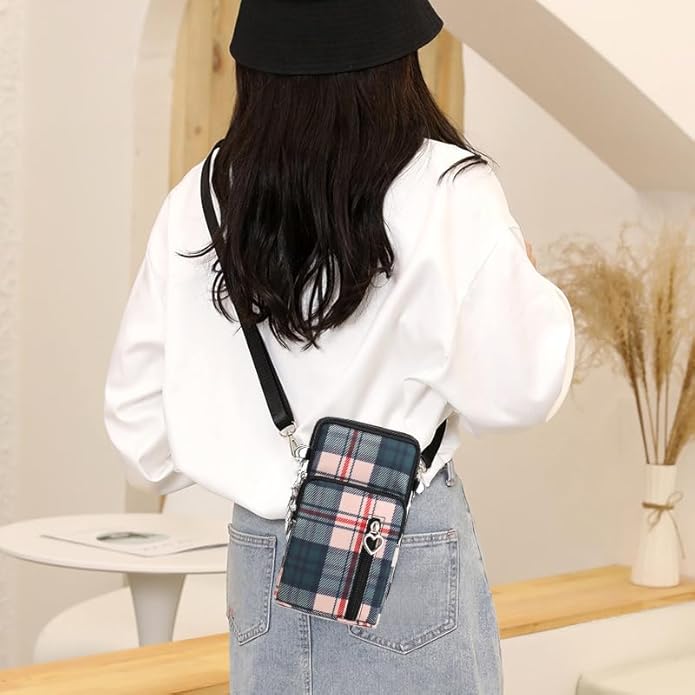 JANKS Small Crossbody Bag for Women - Mini Phone Purses with Crossbody Strap and Wallet - Nylon Arm Bag
