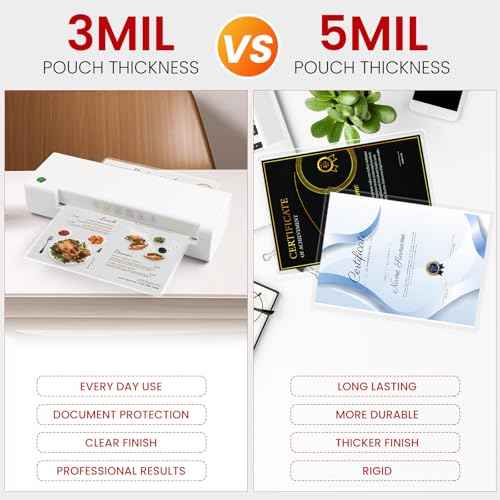 CAREGY Thermal Laminating Pouches,250 Pack Laminating Sheets, 5 Mil, 9 x 11.5 Inches Lamination Sheet Paper for Laminator, Round Corner Letter Size, Office and School Supplies