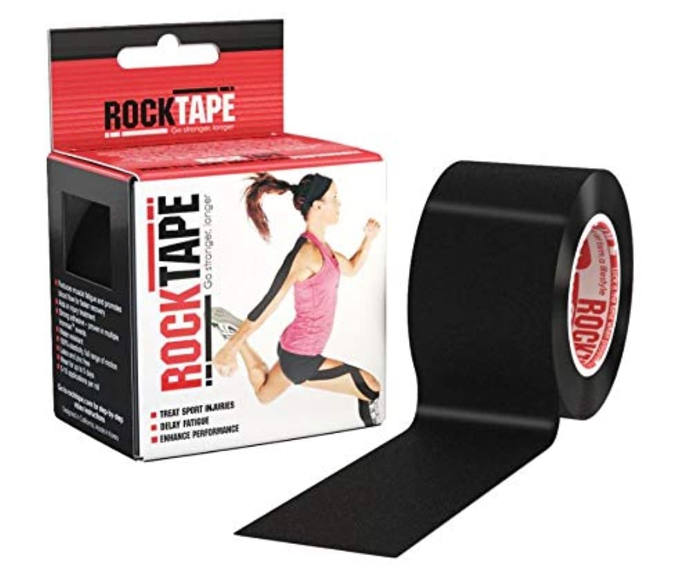 RockTape Black Athletic Tapes & Wraps, 2" x 16.4' (5cm x 5m)"