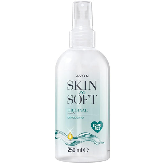 AVON SKIN SO SOFT Original Jojoba Dry Oil Spray 8.45 Fl oz – |Moisturizing Body Oil with Vitamin E | After Shower Body Oil, 250ML