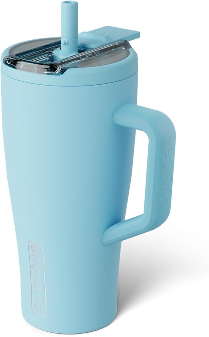 BrÃ¼Mate Era Flip 30oz Tumbler with 100% Leakproof Covered Straw Lid | Hygienic Covered Straw | Insulated Stainless Steel Water Bottle with Handle | Cup Holder Friendly | BPA-Free (Glacier)