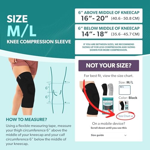 BraceAbility Knee Compression Sleeve - Knit Knee Pain Brace for Men and Women, Arthritis Relief, Meniscus Tear, Running, Workout, Sports, Swelling, Athletic Support for Joint Stability (M/L Black)