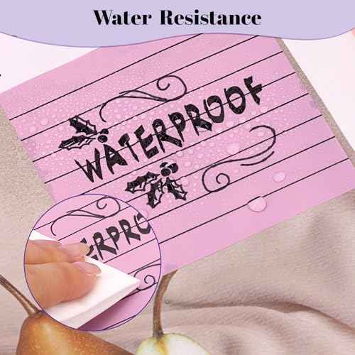 3x3 Inch Transparent Sticky Notes 300 Sheets, Clear Translucent Lined Self-Adhesive Memo Repositionable Reminder Pad for Office, College Students, Planners, Journals, School Supplies (Purple)