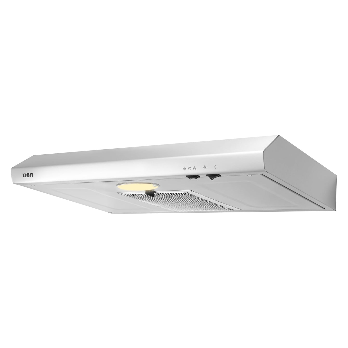 RCA R-RHUCC30SSS 30 in. Century Collection Ductless Under Cabinet Range Hood, Reusable Filter, Rocker Switch, Light, Stainless Steel