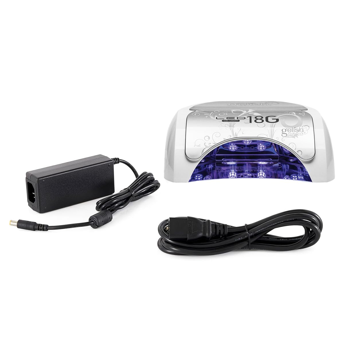 Gelish 18G Classic LED Light - Professional Nail Curing Lamp for Home or Salon Use, Fast-Drying 36W, Corded, SafeLight™ Technology, Ergonomic Design, Pedicure-Friendly.