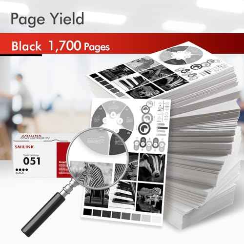 051 Black Toner Cartridge Compatible Replacement for Canon 051 Toner Cartridge 051H CRG051 CRG051H for MF264dw MF269dw MF267dw MF266dn MF263dn LBP162dw LBP1692dwkg LBP161dn Printer (4-Pack)
