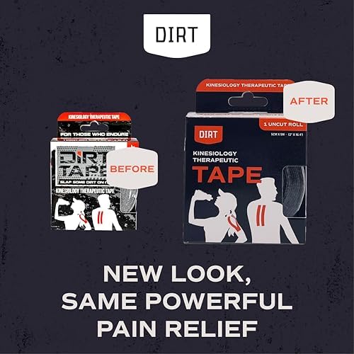 Premium Cotton, Elastic Kinesiology Athletic Tape, 2 Continuous Uncut roll (16.4 feet Long). Latex Free, Hypo-Allergenic, Water Resistant (Black with Logo)