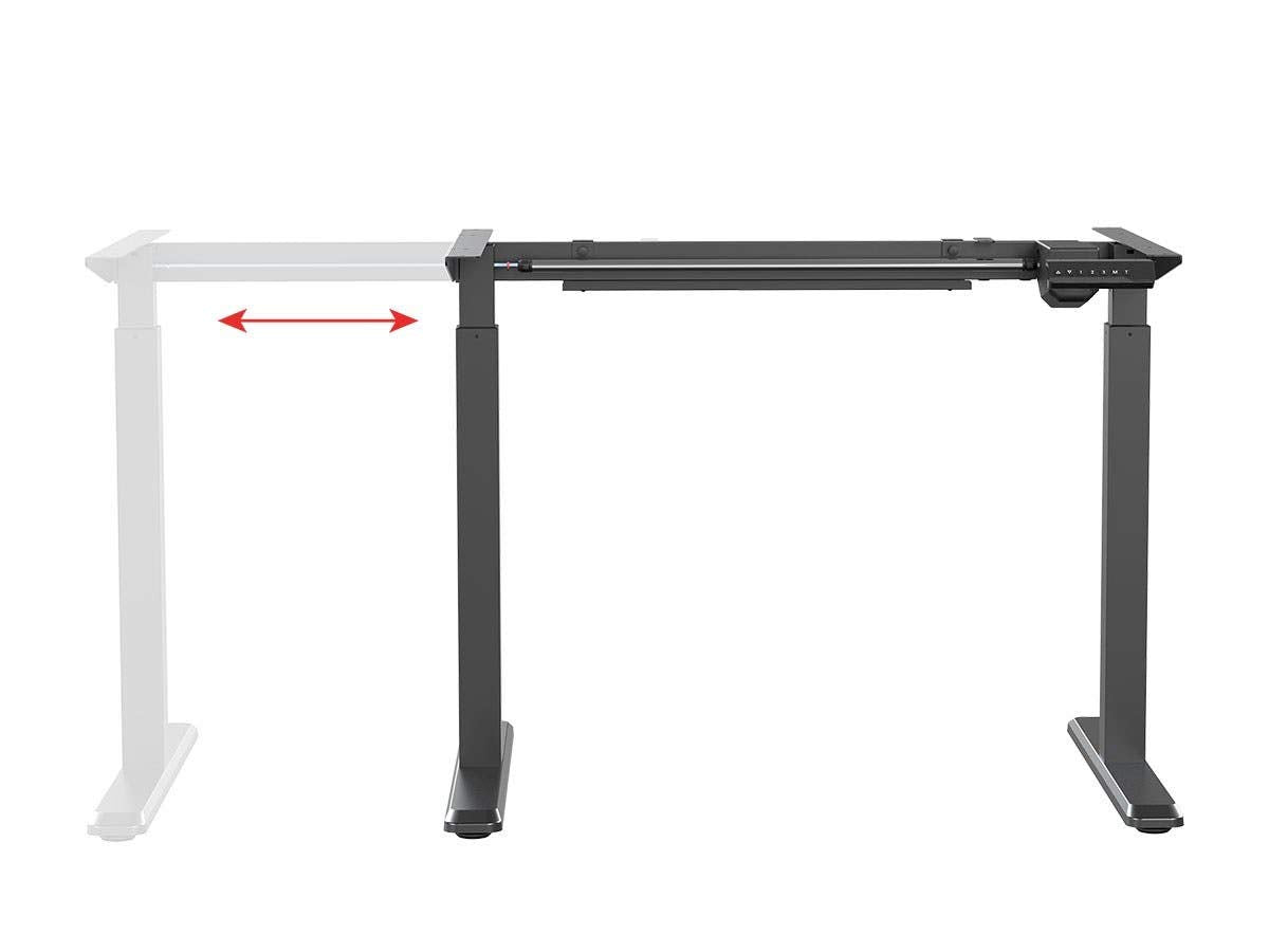 Monoprice Height Adjustable Sit-Stand Riser Table Desk Frame - Black with Electric Single Motor, Compatible with Desktops from 39 Inches Up to 63 Inches Wide - Workstream Collection