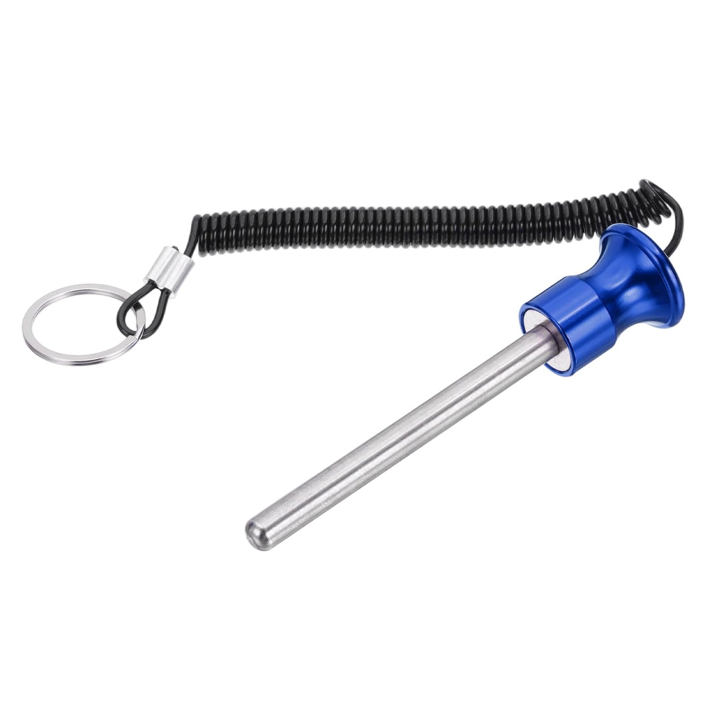 PATIKIL Weight Stack Pin, 3/8" Dia Magnetic Gym Selector Pin 4-1/8"" Length Universal Weight Stack Replacement with Pull Rope for Home Commercial Gym Club Blue"