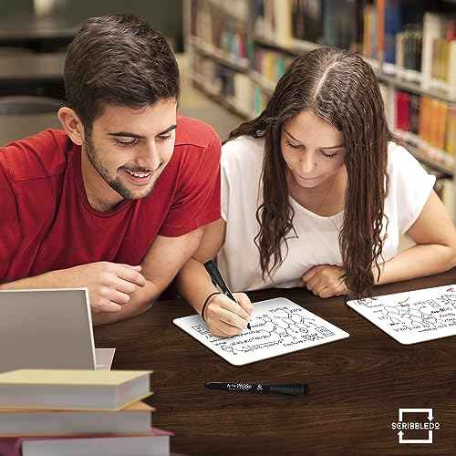 Scribbledo Small White Board Dry Erase Mini Whiteboard 5x7 Inch Small Dry Erase Board Board Dry Erase Lapboards Handheld Personal White Boards for Students Small Whiteboard Office Kitchen