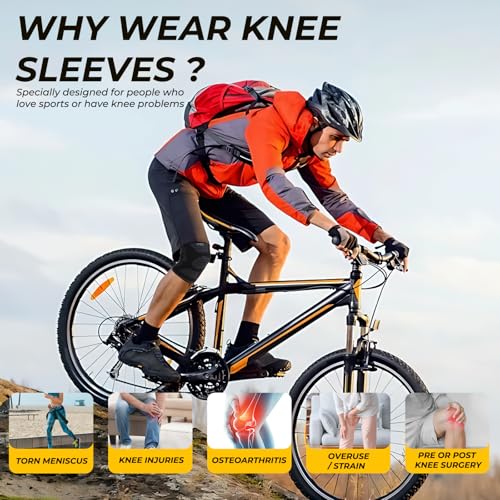 NeoTech Care Knee Support Brace - Breathable - Men, Women, Right or Left (Black Color, Size S, 1 Pair)