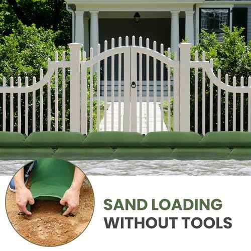 Flood Water Barrier Sand Bags - 12 Pcs Thickened Long Canvas Flood Protection Sandbags with Insert Buckle Reusable Quick Flood Barrier for Home Door Window Basement Garage Floor Flood Control (12)