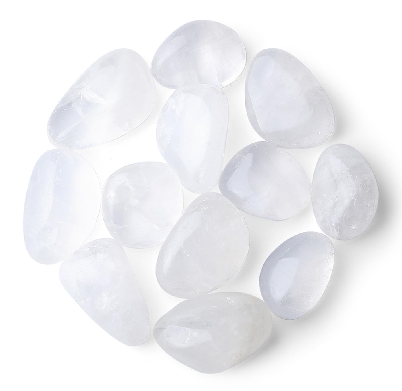 DUQGUHO Clear Quartz Healing Crystals Stones Set Natural Bulk Crystals Tumbled Polished Irregular Crystal Stones Bulk Rocks 0.45 lbs