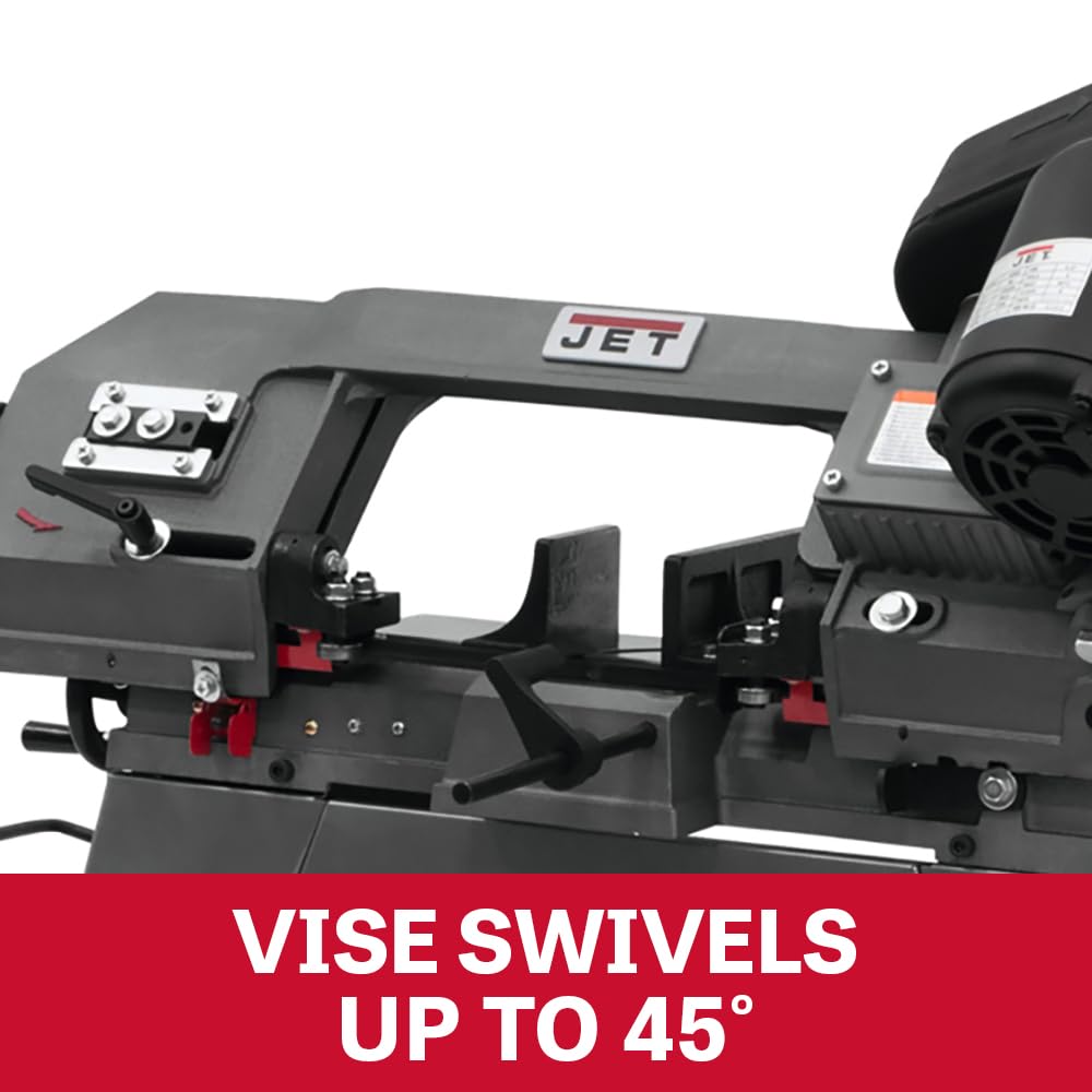 JET 5" x 6" Metal Cutting Horizontal/Vertical Band Saw, 1/2 HP, 115/230V 1Ph (HVBS-56)