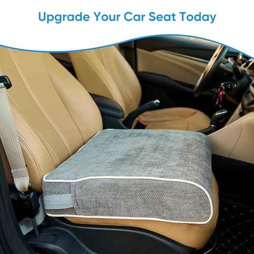 4 Inch Thick XL Orthopedic Memory Foam Seat Cushion - Extra Large Office Chair Cushion for Back Pain, Sciatica & Tailbone Pain Relief, Non-Slip Ergonomic Car, Desk & Wheelchair Cushion