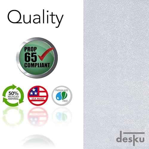 DESKU Super Oval Desk Chair Mat ? Heavy-Duty PVC Mats for Hard Floor Protection, Clear, 46" x 58" Inches, Made in The USA