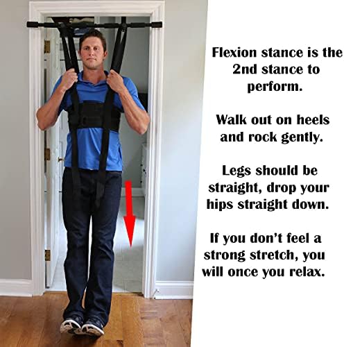 Sit and Decompress Back Stretcher 3 Minutes A Day Low Back Traction Therapy Spinal Decompression Inversion Table Alternative Safe for All Back Conditions (Large Harness No Bar)