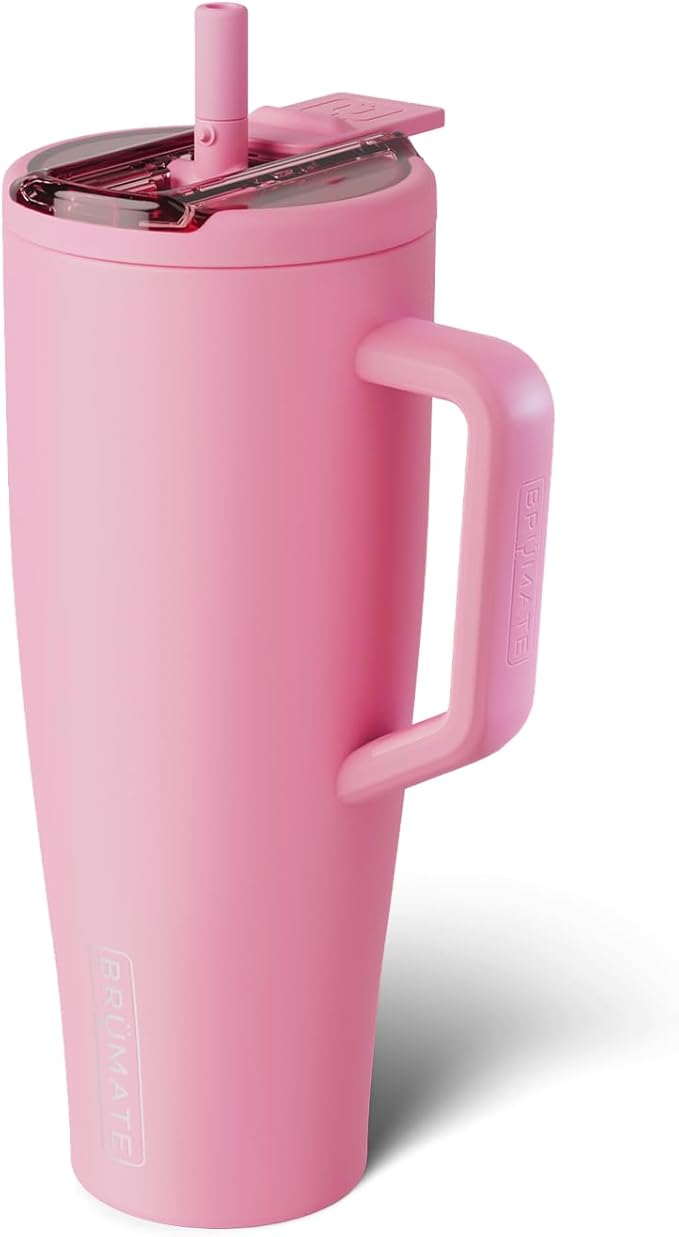 BrÃ¼Mate Era Flip 40oz Tumbler with 100% Leakproof Covered Straw Lid | Hygienic Covered Straw | Insulated Stainless Steel Water Bottle with Handle | Cup Holder Friendly | BPA-Free (Primrose)