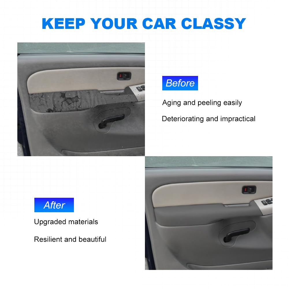JDMON Front Left Driver Right Passenger Interior Door Armrest Handle Replacement for 1999-2006 Chevy Suburban Avalanche Tahoe GMC Yukon Cadillac Escalade Replacement for 88981547 15703701 Dark Gray
