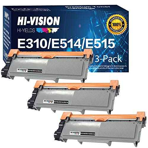 HI-VisionÂ¢Ã§ 3 Pack Compatible 593-BBKD, PVTHG Toner Cartridge Replacement for E310dw/ E514dw/ E515dw/ E515dn (High Yield Black)