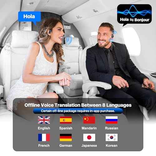 AI Translation Earbuds, OWS Real-Time 3-in-1 Translation Earbuds 144 Languages & Accents, Audifonos Traductores Ingl?s Espa?ol, Translation Device for Travel Business Learning£¨Black£©