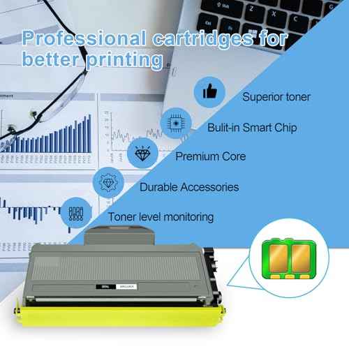 2 Packs Compatible for Brother TN360 TN330 High Yield Mono Laser Toner Cartridge Black for HL-2140 HL-2170W DCP-7030 DCP-7040 MFC-7340 MFC-7345N MFC-7440N MFC-7840W Series Printers