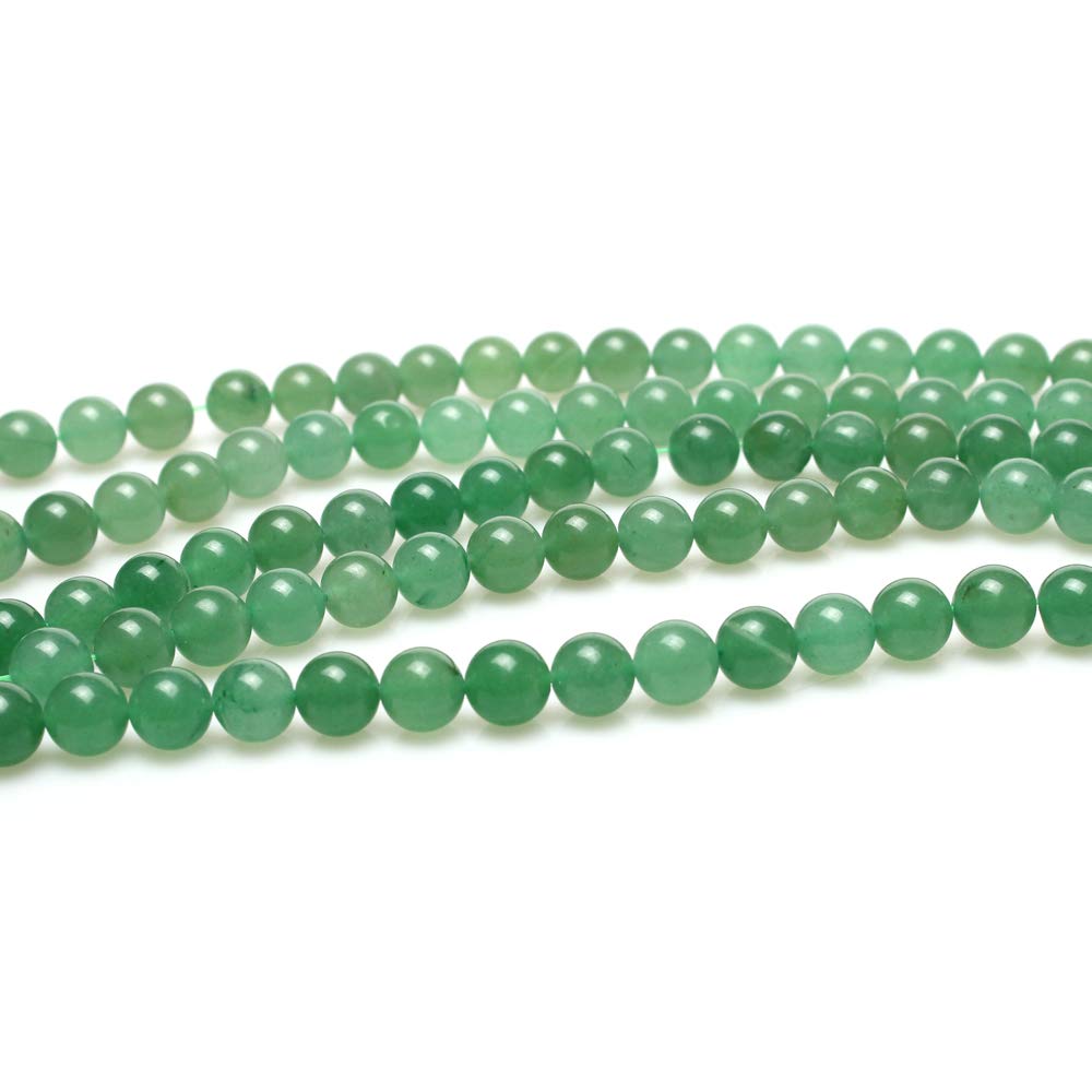 MJDCB Natural Stone Beads Green Aventurine Round Loose Beads for Jewelry Making DIY Bracelet Necklace (6mm)