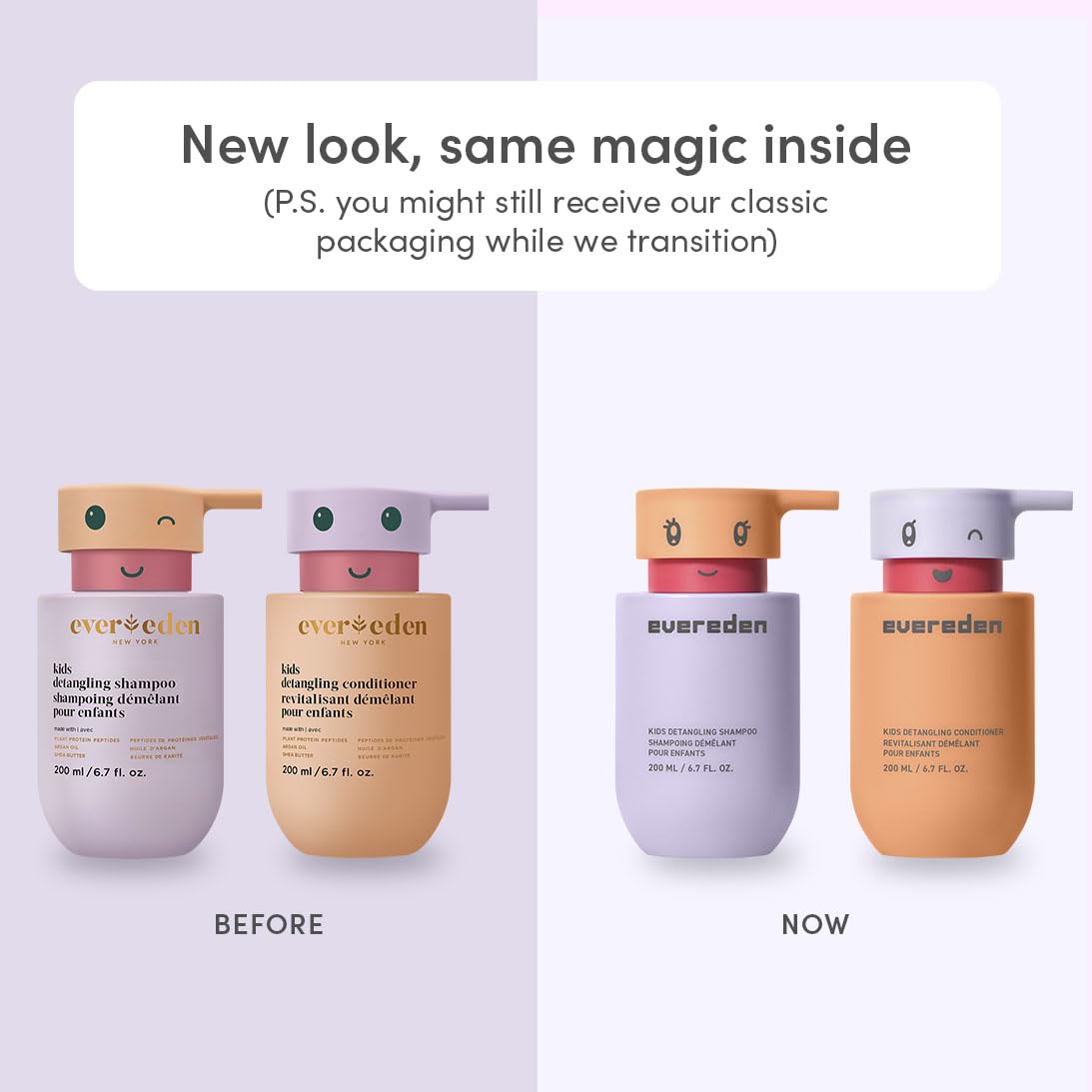 Evereden Happy Hair Duo for Kids: Vegan Shampoo and Conditioner Set with Detangler Brush - Strengthens & Smooths All Hair Types