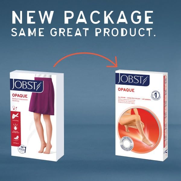 JOBST Opaque SoftFit 15-20 mmHg Closed Toe Knee High Compression Stocking, Midnighty Navy, Large