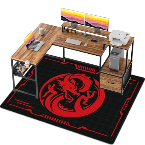 Chair Mat for Hardwood Floors: 63'' x 51'' Large-Sized Computer Floor Mat,Noise-Reducing Gaming Chair Floor Mat,Suitable for Home Offices,Dormitories and Game Rooms