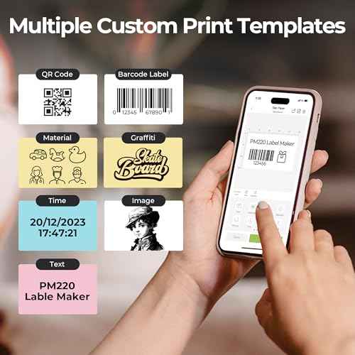 Thermal Labels for Nelko PM220 Label Maker, 2'' x 1.18'' (50x30mm) Thermal Sticker Label, Waterproof, Multi-Purpose Label Tape, 1 Roll of 230 Self-Adhesive Thermal Paper (White)