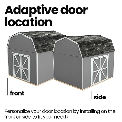 Handy Home Products Braymore 10x18 Do-It-Yourself Wooden Storage Shed with Floor Kit- Does not Include Paint or Roofing Shingles