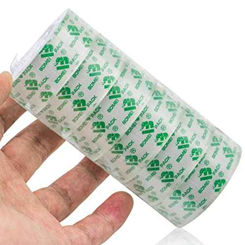 BOMEI PACK 96Rolls Crystal Clear Tape Refills for Dispenser, Bulk Transparent Office Tape for Home and School, 3/4Inch x 1000 inch